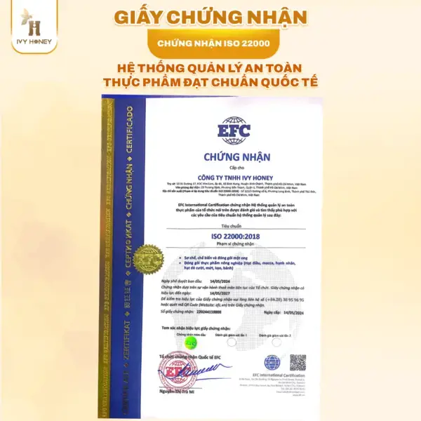 HỆ THỐNG QUẢN LÝ AN TOÀN THỰC PHẨM ĐẠT CHUẨN QUỐC TẾ