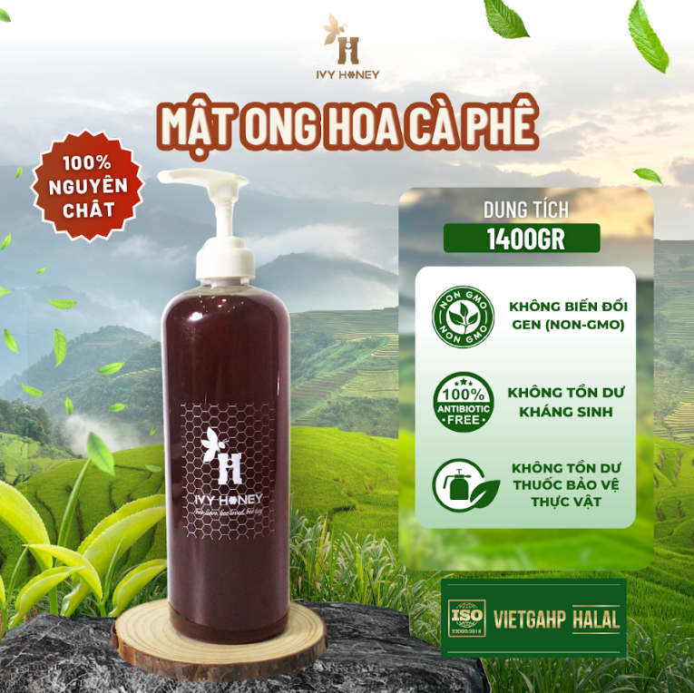 Chai mật ong c&oacute; v&ograve;i nhấn pump nguy&ecirc;n liệu cho pha chế F&B